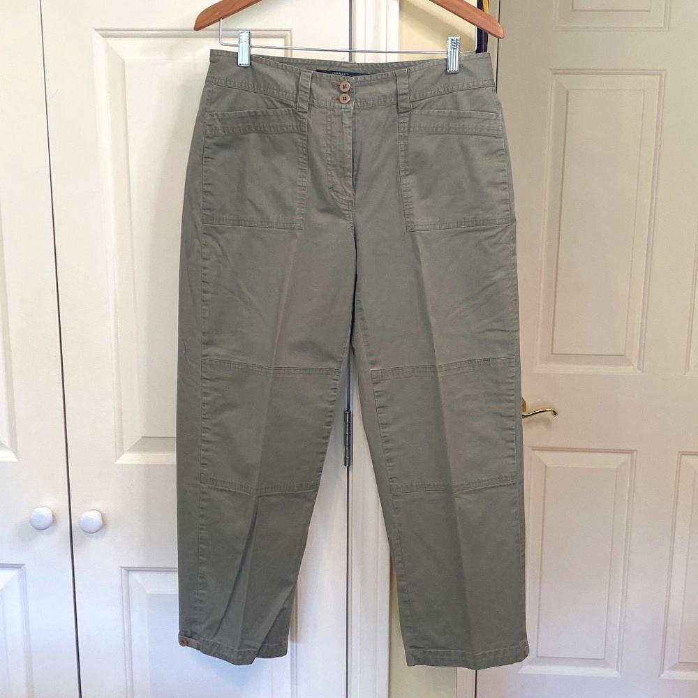 ISDA & CO, Crop, Olive, Size 10, Cotton, Pants
